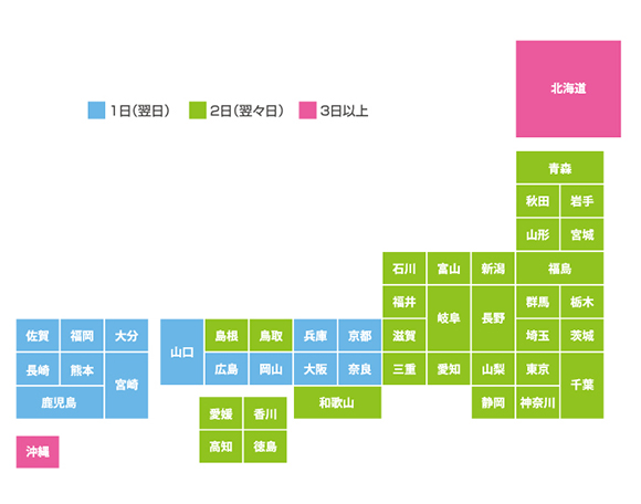 佐川 急便 配達 日数 早見 表